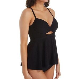 Women's Coco Reef U56385 Luxe Texture Icon Twist Tankini Top Bra Sz 33/34D.    V